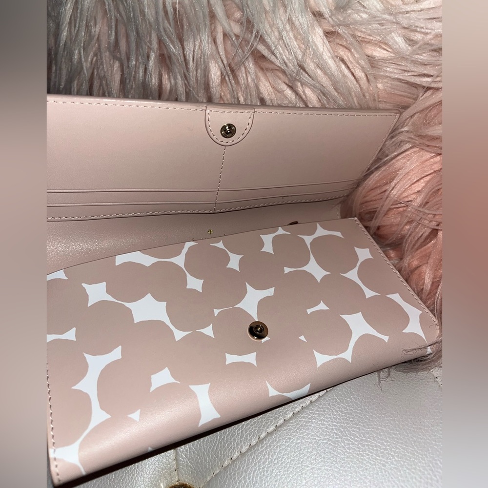 Kate Spade Putnam Drive Cyra Splodge Dot Pink Multi Large Flap Wallet - Picture 13 of 16